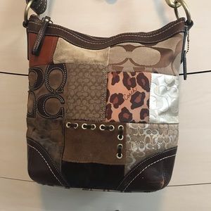 Coach patchwork shoulder handbag / purse